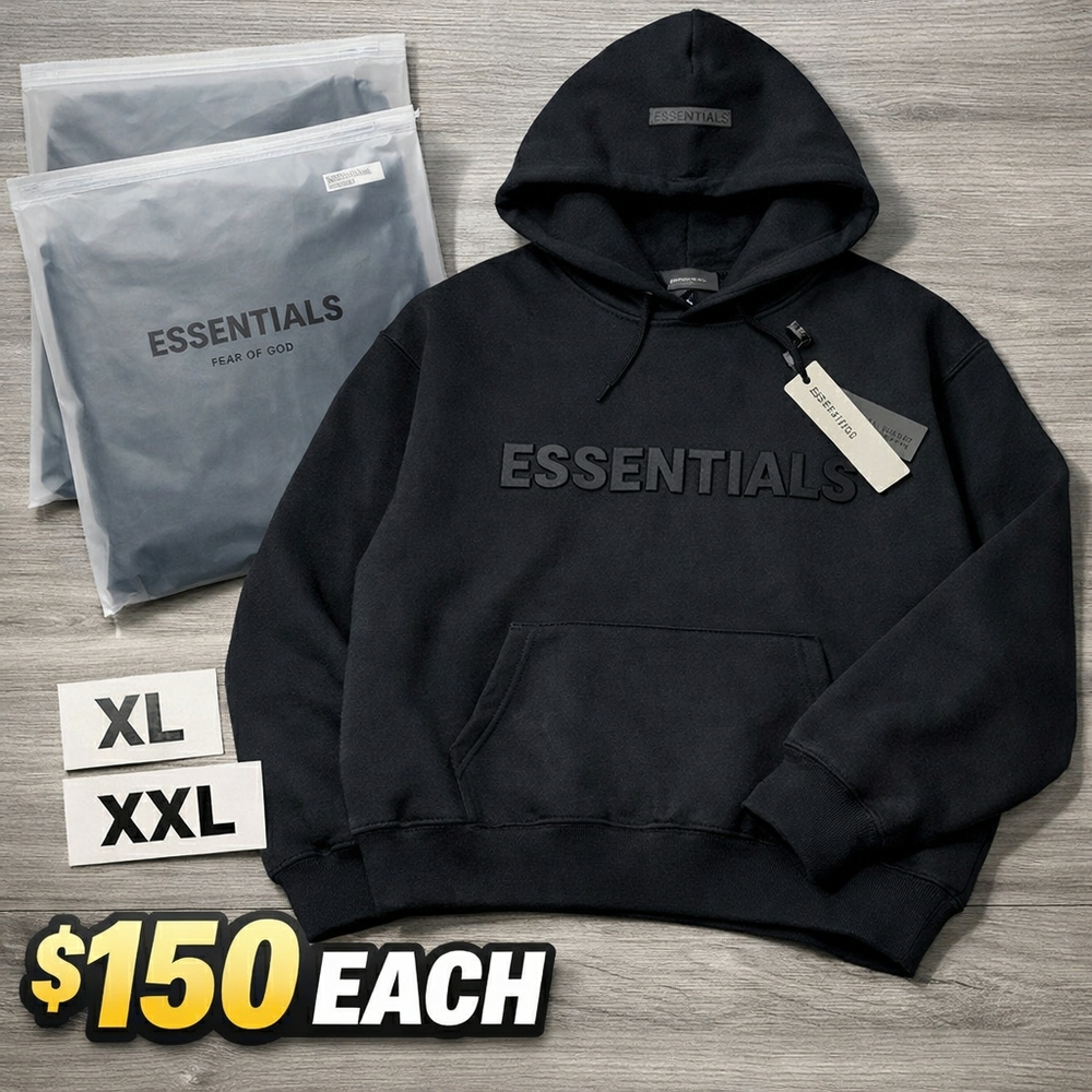 Essentials Charcoal Hoodie for Men